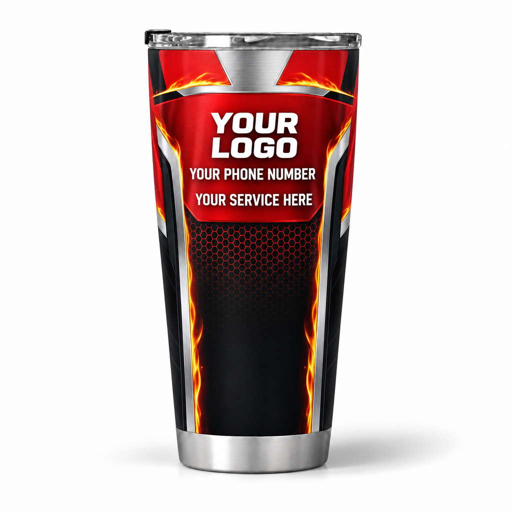 HVPR10 personalized tumbler 20oz back product mockup
