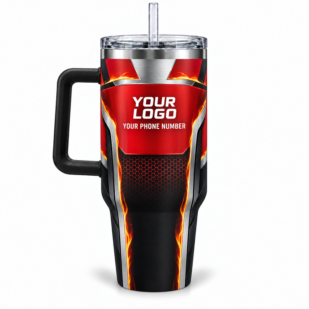 HVPR10 personalized tumbler 40oz back product mockup