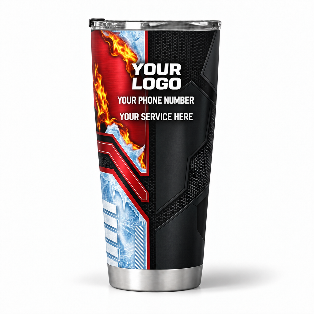 HVPR11 personalized tumbler 20oz back product mockup