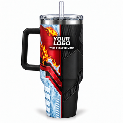 HVPR11 personalized tumbler 40oz back product mockup