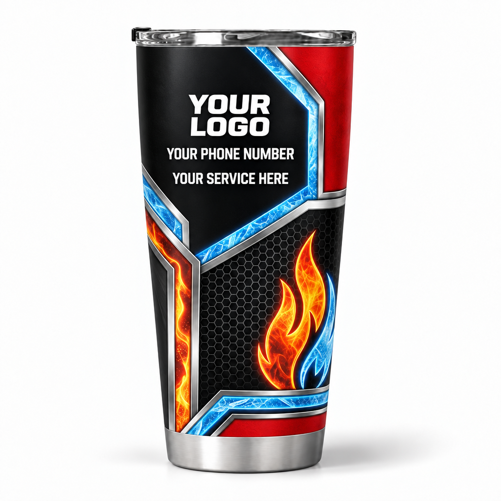 HVPR16 personalized tumbler 20oz back product mockup
