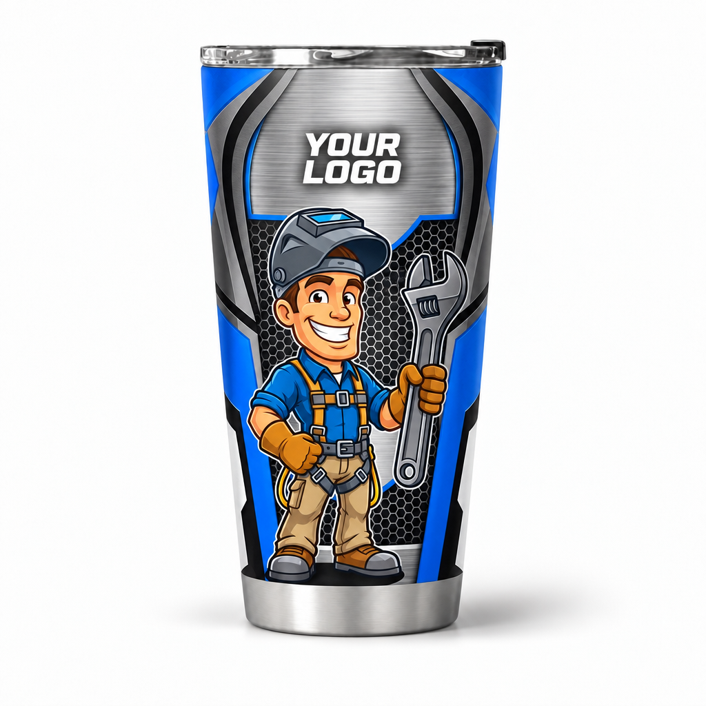 IRONMC01B personalized tumbler 20oz front product mockup