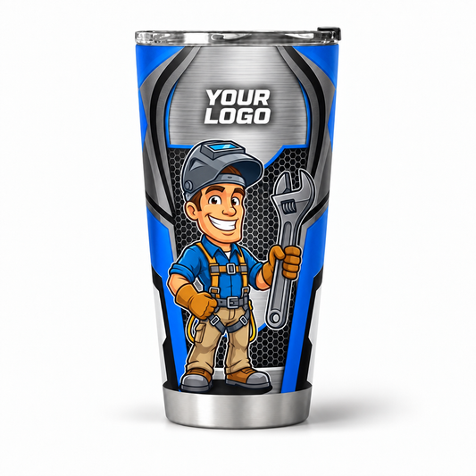 IRONMC01B personalized tumbler 20oz front product mockup