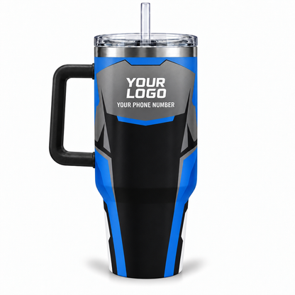 IRONMC01B personalized tumbler 40oz back product mockup