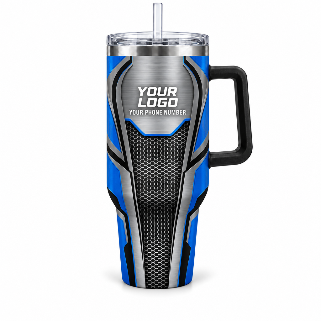 IRONMC01B personalized tumbler 40oz front product mockup