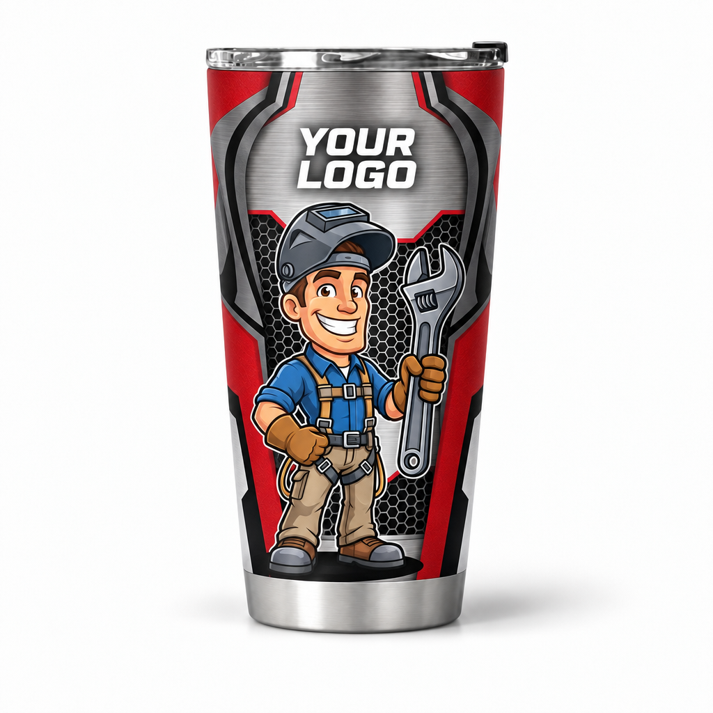 IRONMC01R personalized tumbler 20oz front product mockup