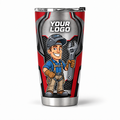 IRONMC01R personalized tumbler 20oz front product mockup