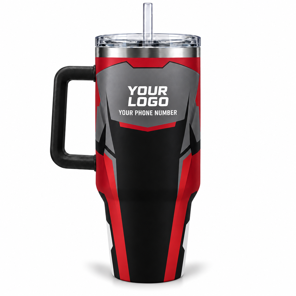 IRONMC01R personalized tumbler 40oz back product mockup