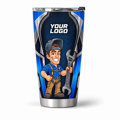IRONMC02B personalized tumbler 20oz front product mockup