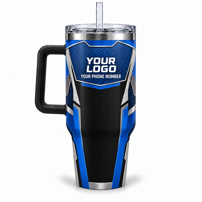 IRONMC02B personalized tumbler 40oz back product mockup
