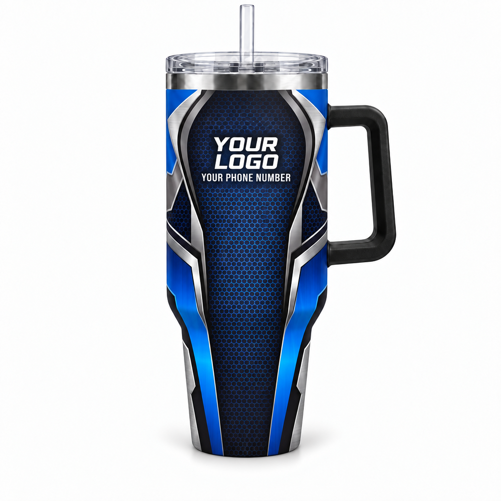 IRONMC02B personalized tumbler 40oz front product mockup