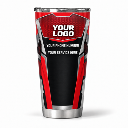 IRONMC02R personalized tumbler 20oz back product mockup