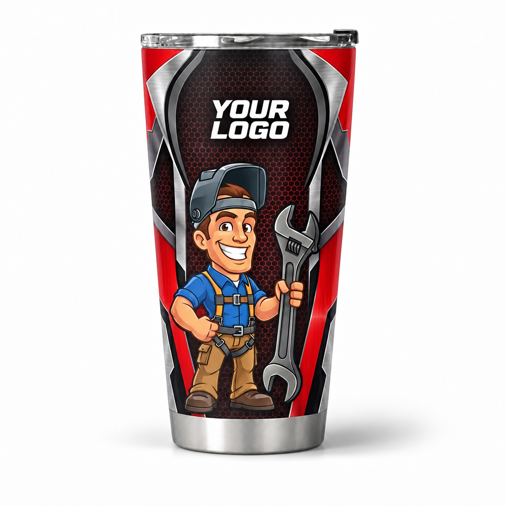 IRONMC02R personalized tumbler 20oz front product mockup