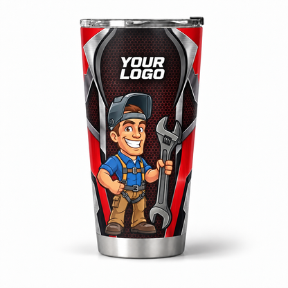 IRONMC02R personalized tumbler 20oz front product mockup
