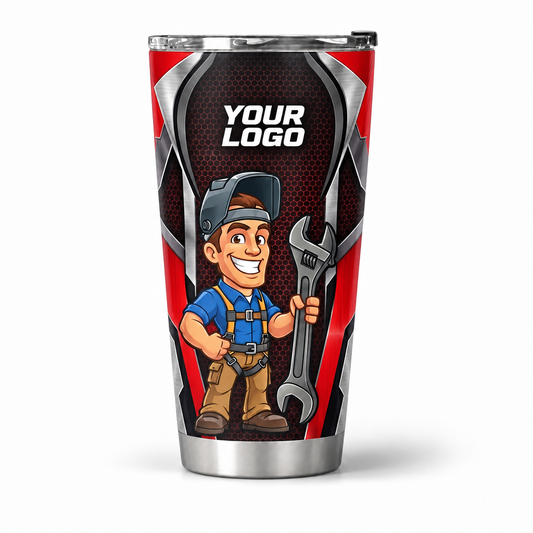 IRONMC02R personalized tumbler 20oz front product mockup