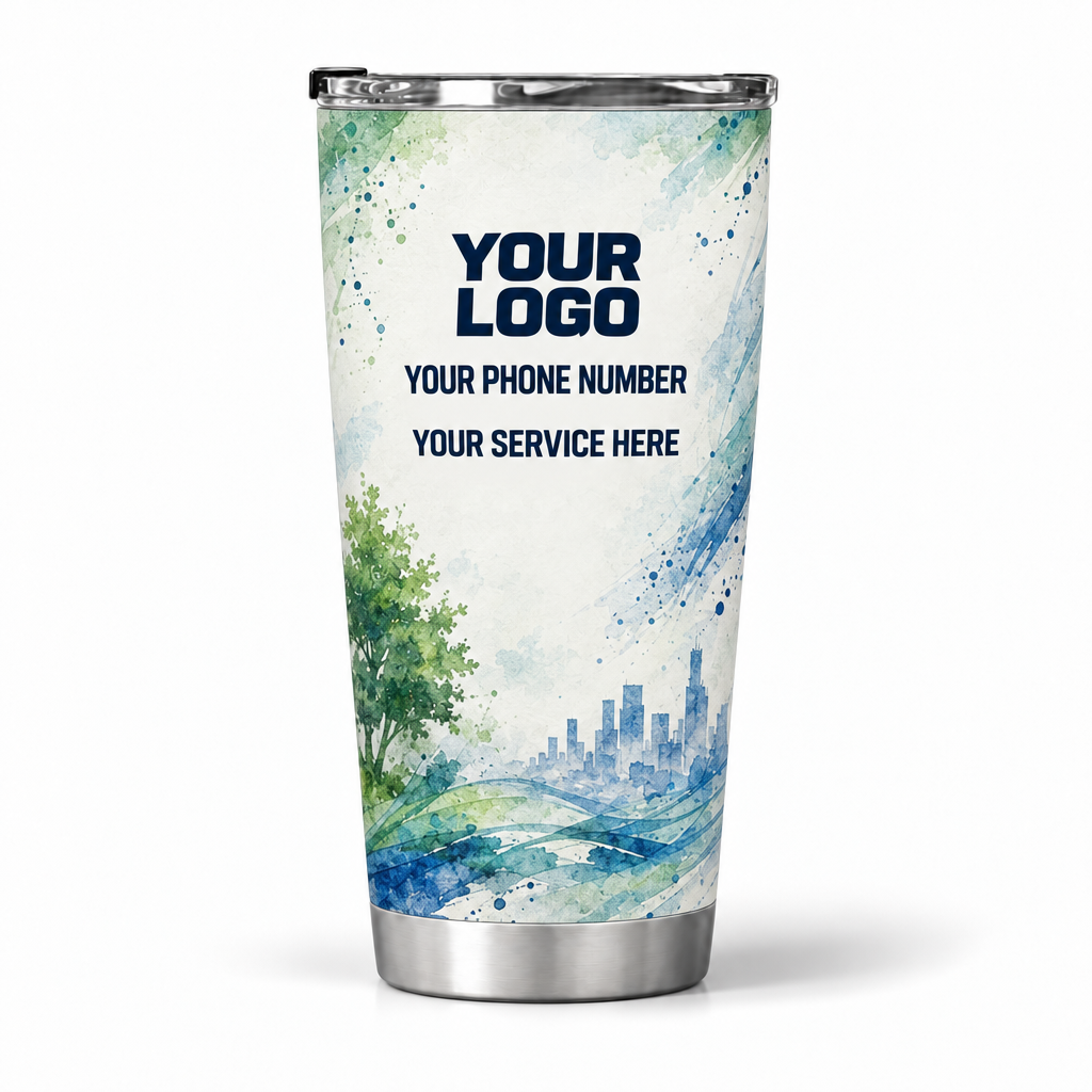 JRN003 personalized tumbler 20oz back product mockup