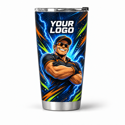JRN008 personalized tumbler 20oz front product mockup