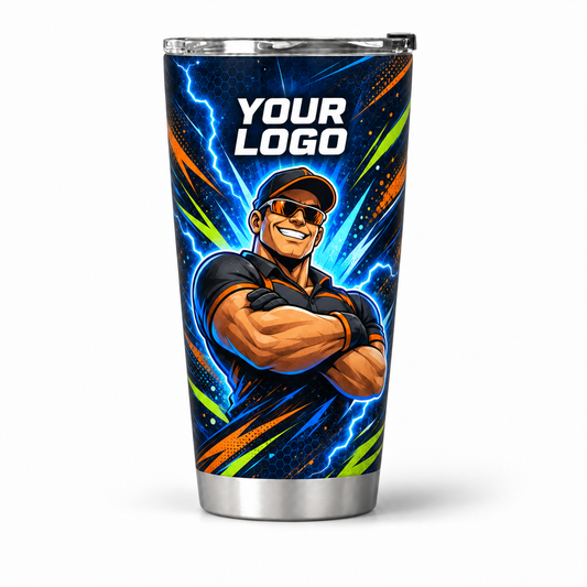 JRN008 personalized tumbler 20oz front product mockup