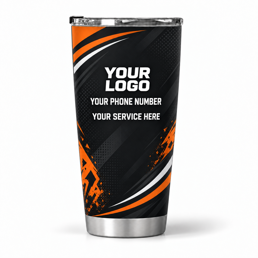 JRN011 personalized tumbler 20oz back product mockup