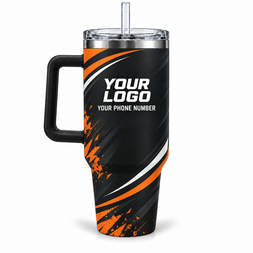 JRN011 personalized tumbler 40oz back product mockup