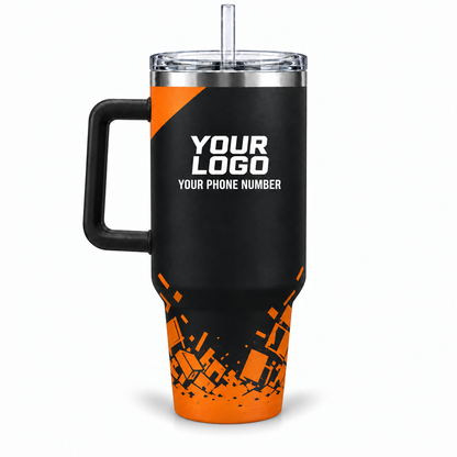 JRN012 personalized tumbler 40oz back product mockup