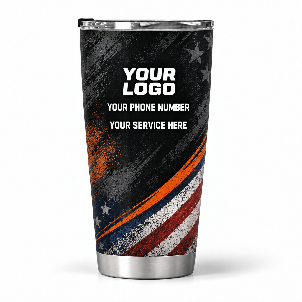 JRN015 personalized tumbler 20oz back product mockup