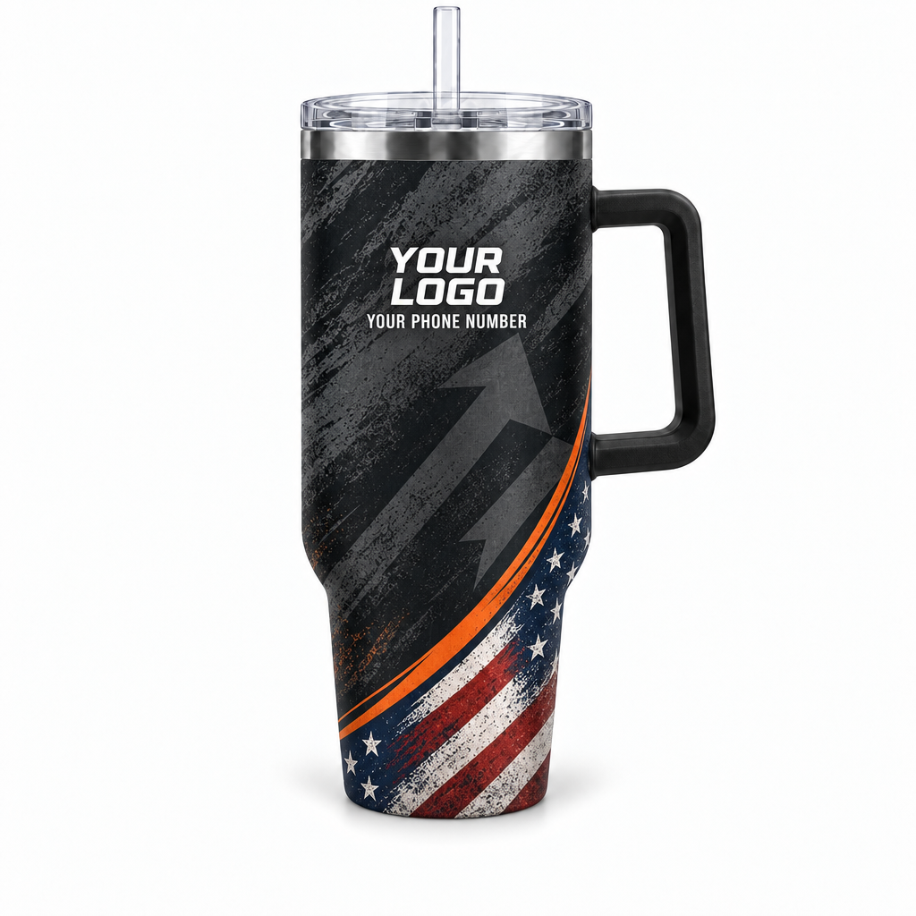 JRN015 personalized tumbler 40oz front product mockup