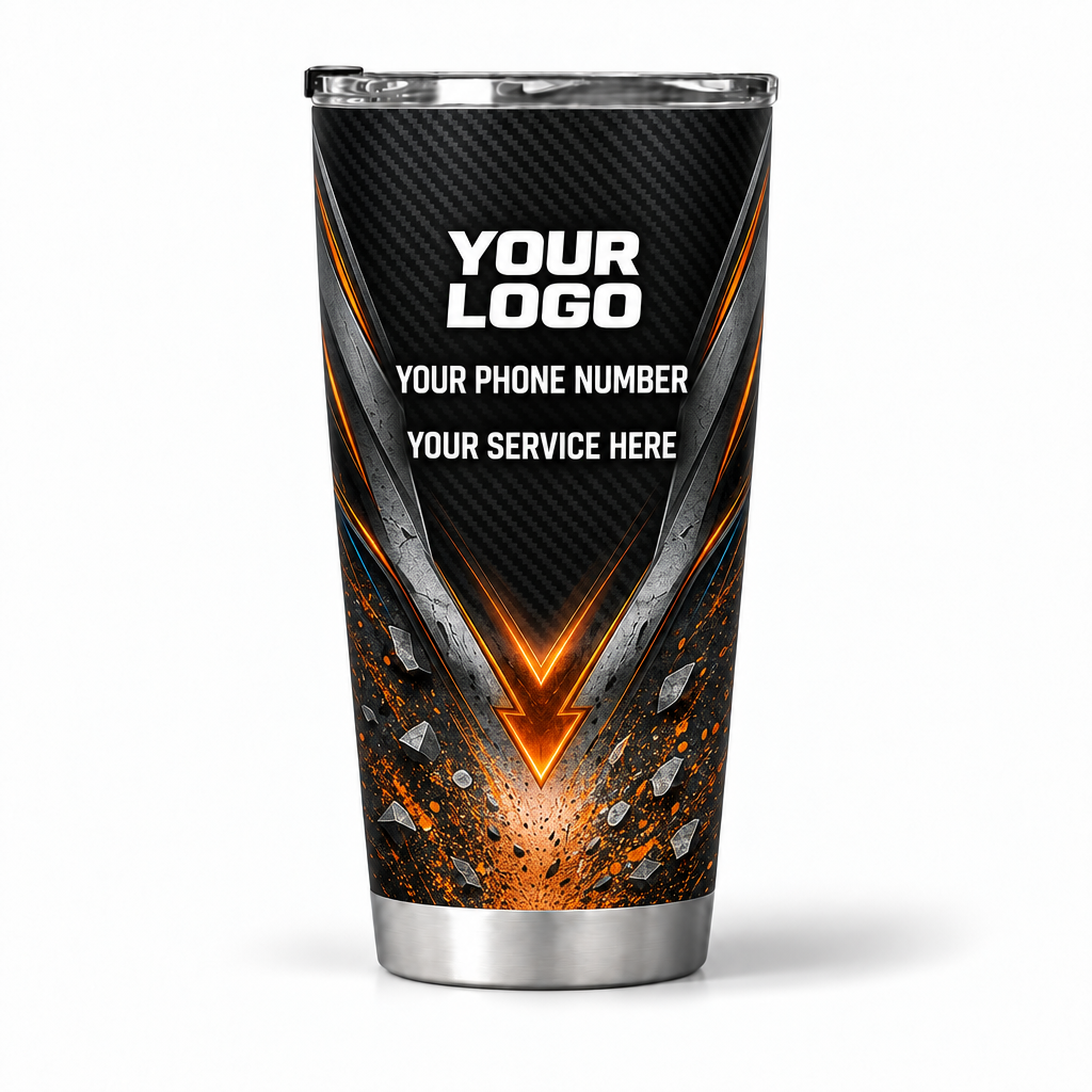 JRN016 personalized tumbler 20oz back product mockup