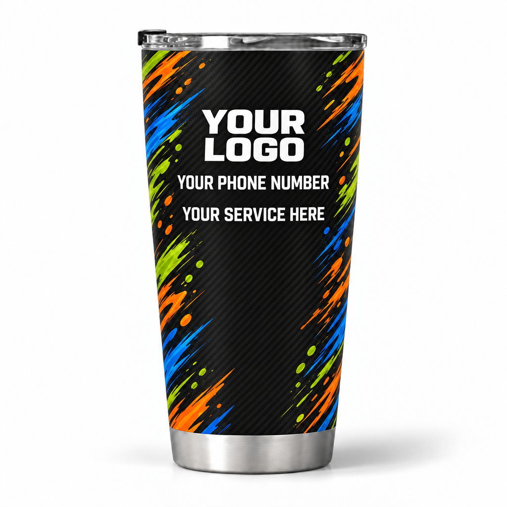 JRN017 personalized tumbler 20oz back product mockup