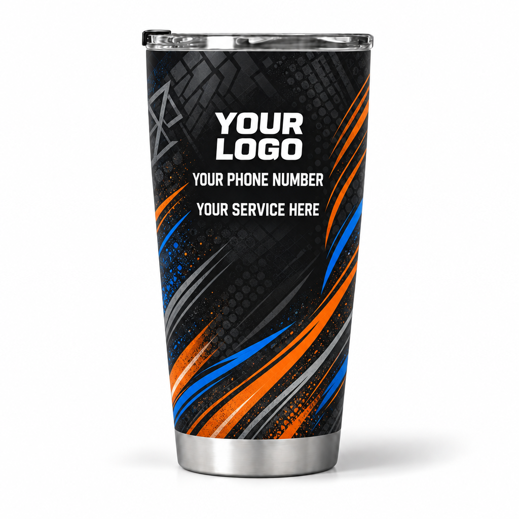 JRN018 personalized tumbler 20oz back product mockup