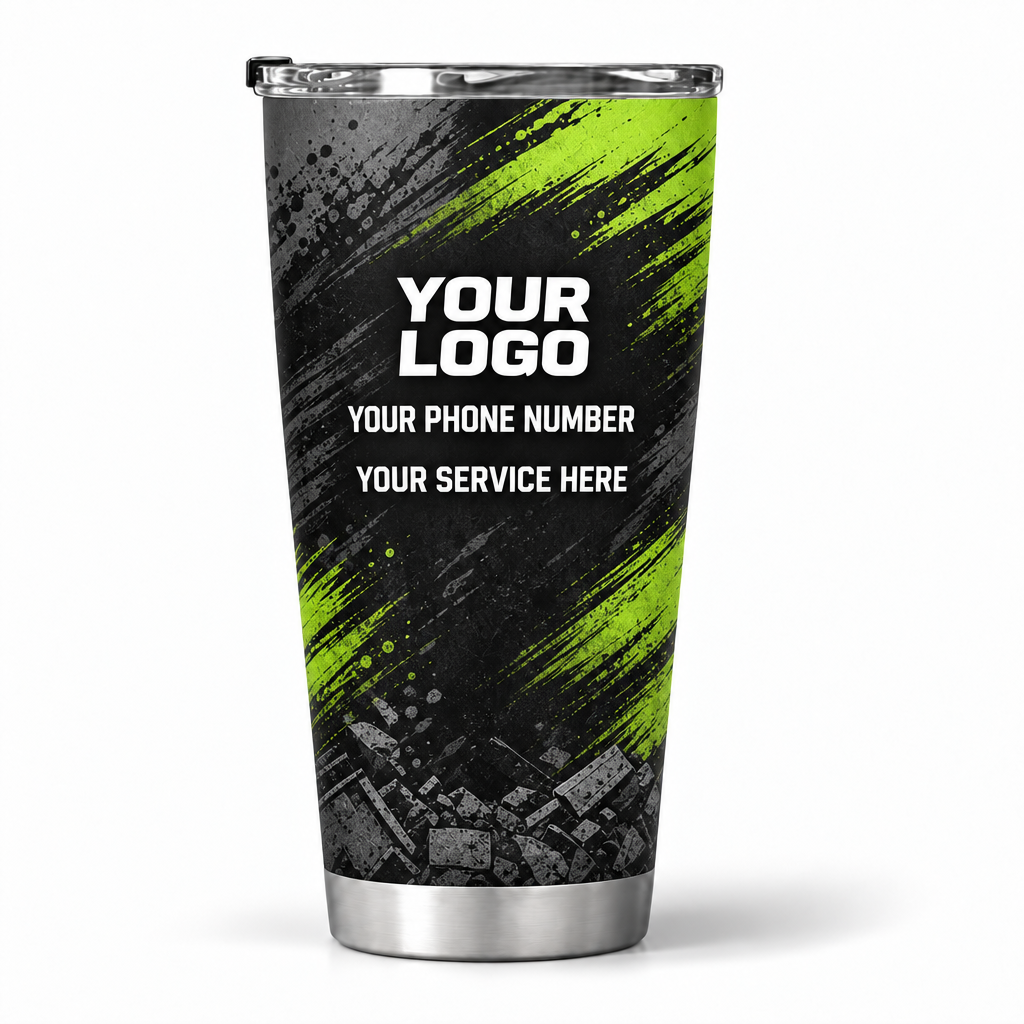 JRN025 personalized tumbler 20oz back product mockup