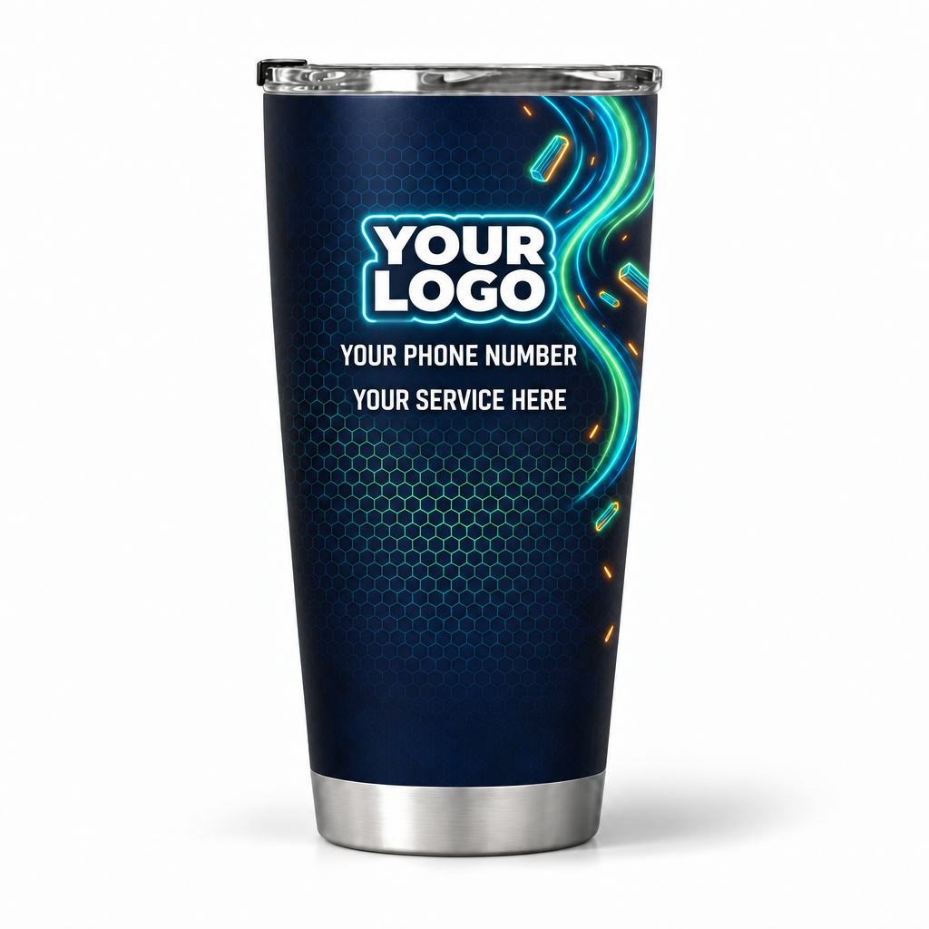 LCNE0009 personalized tumbler 20oz back product mockup