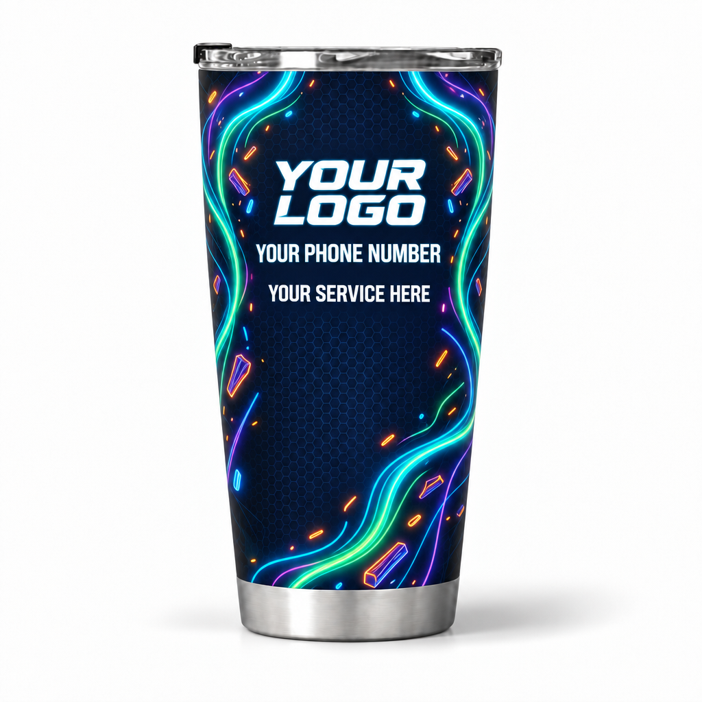 LCNE0010 personalized tumbler 20oz back product mockup