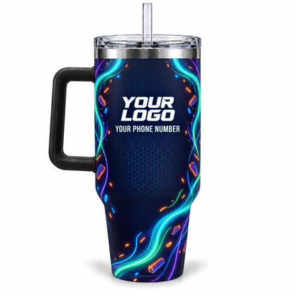 LCNE0010 personalized tumbler 40oz back product mockup