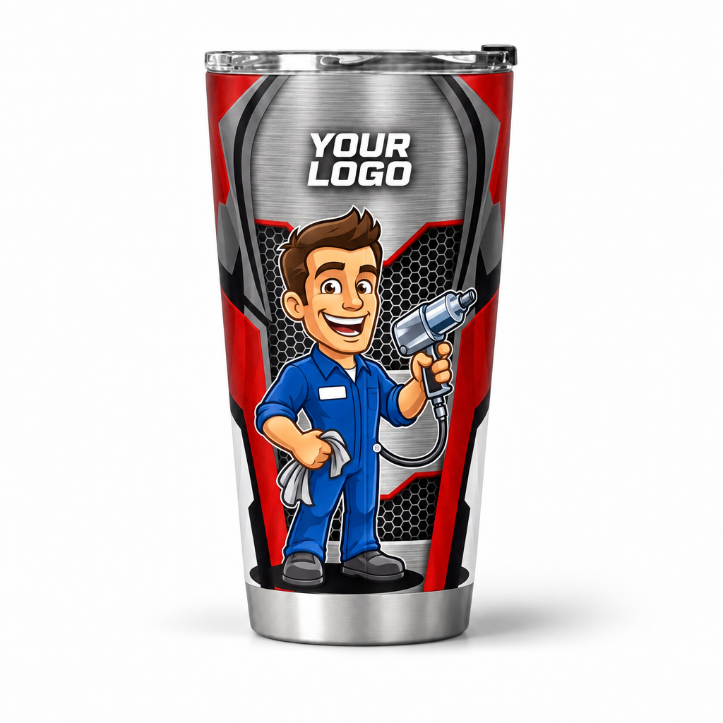 MEMC01R personalized tumbler 20oz front product mockup