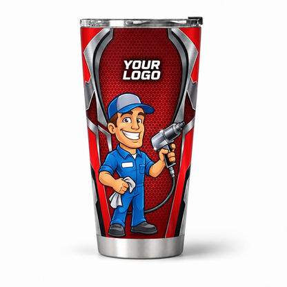 MEMC02R personalized tumbler 20oz front product mockup