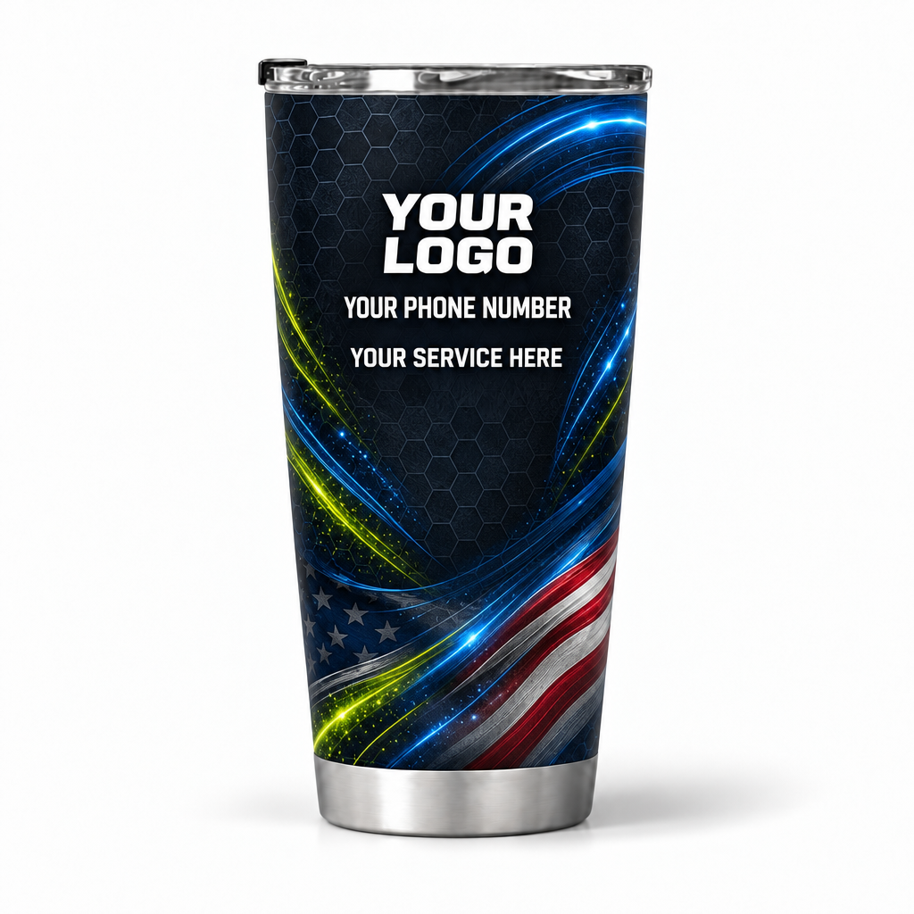 PCN009 personalized tumbler 20oz back product mockup