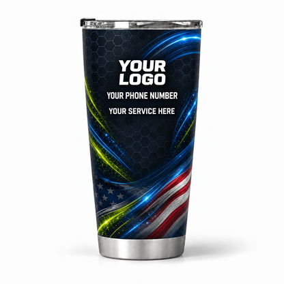 PCN009 personalized tumbler 20oz back product mockup