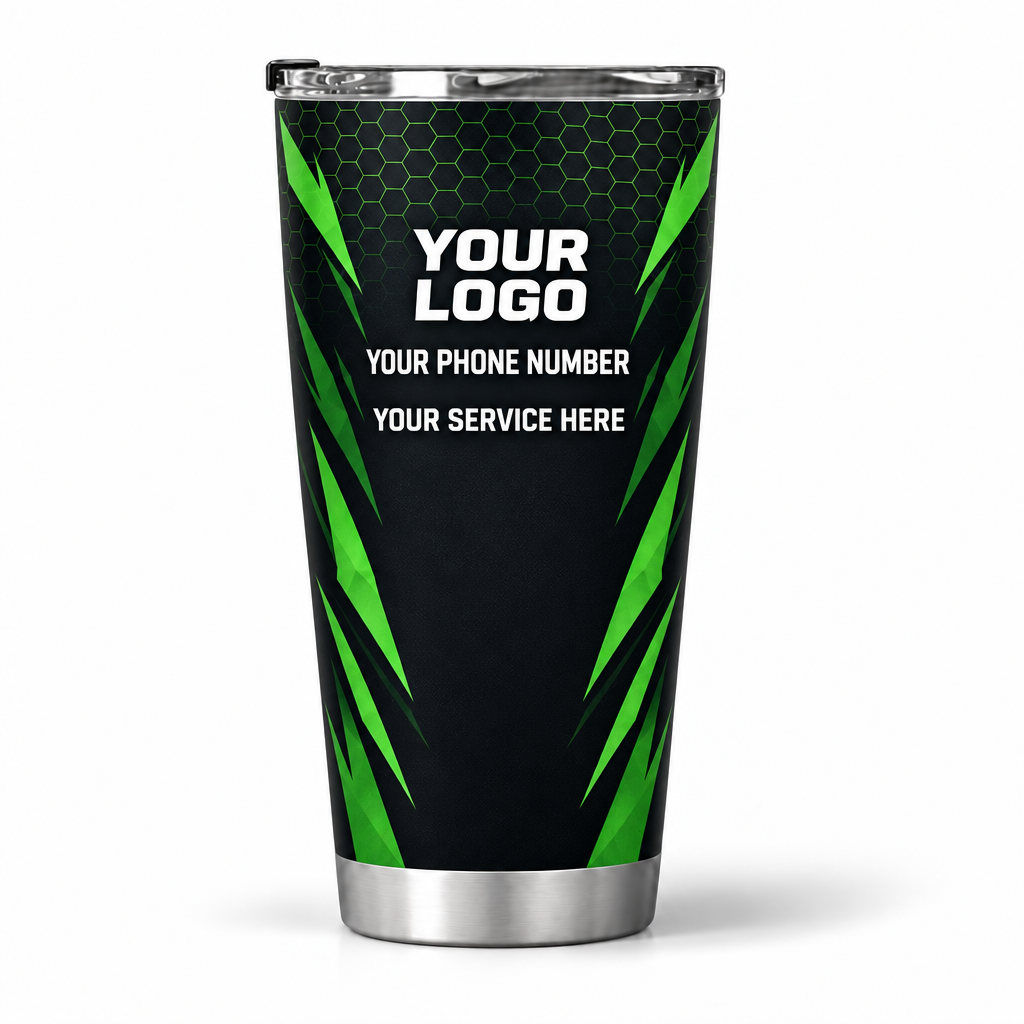 PCST06 personalized tumbler 20oz back product mockup