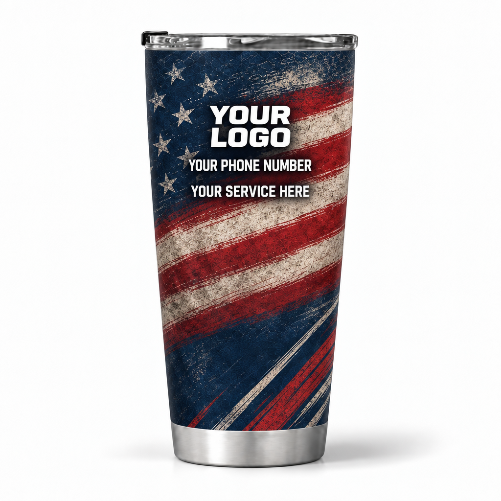 PCUP03 personalized tumbler 20oz back product mockup