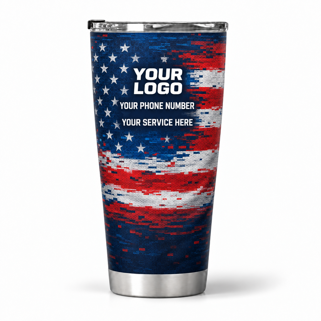 PCUP05 personalized tumbler 20oz back product mockup