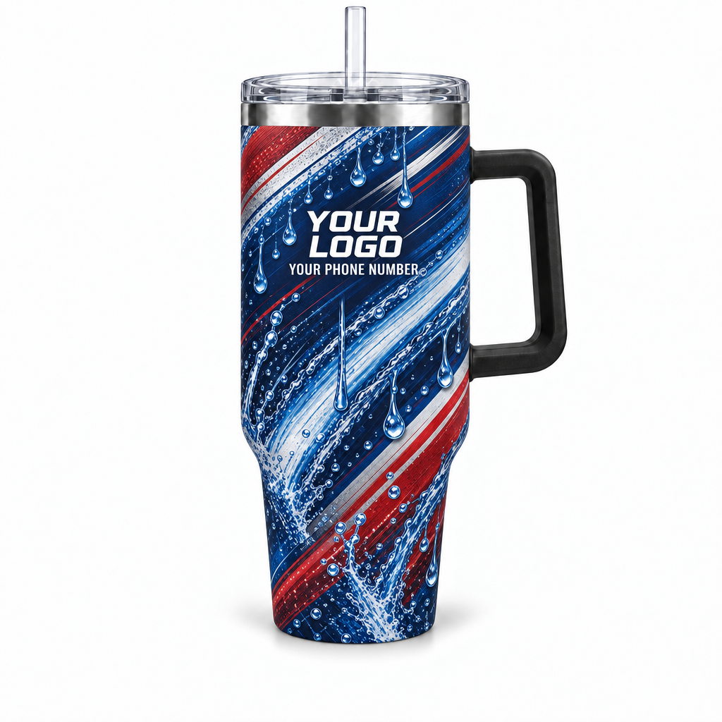 PLN003 personalized tumbler 40oz front product mockup