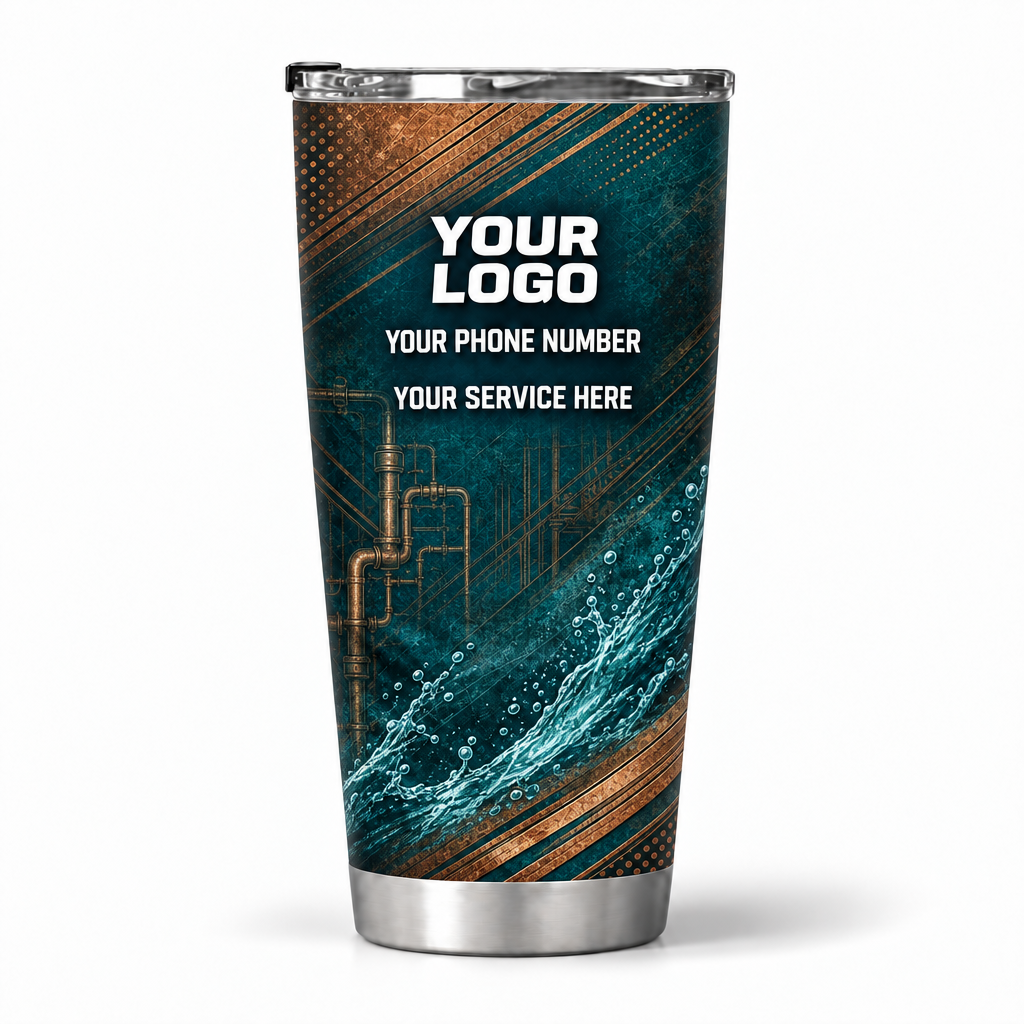 PLN006 personalized tumbler 20oz back product mockup