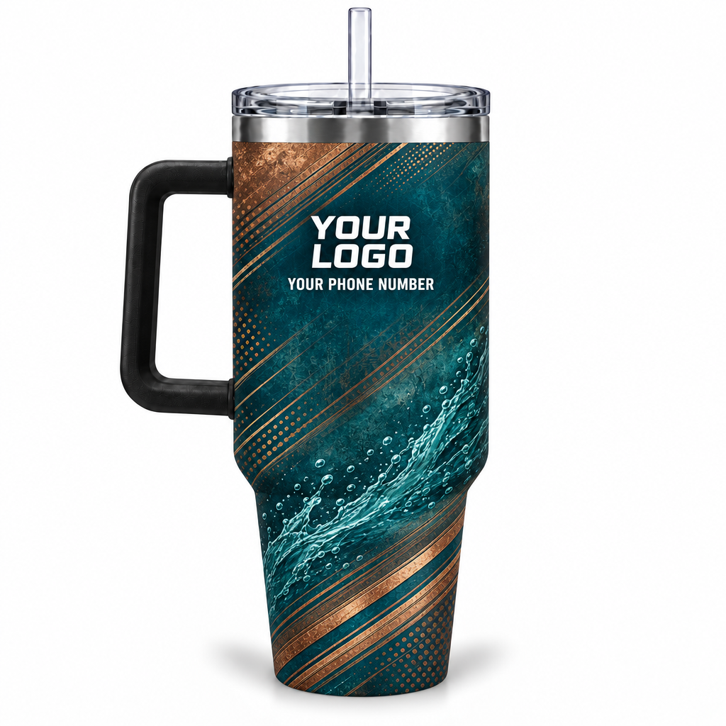 PLN006 personalized tumbler 40oz back product mockup