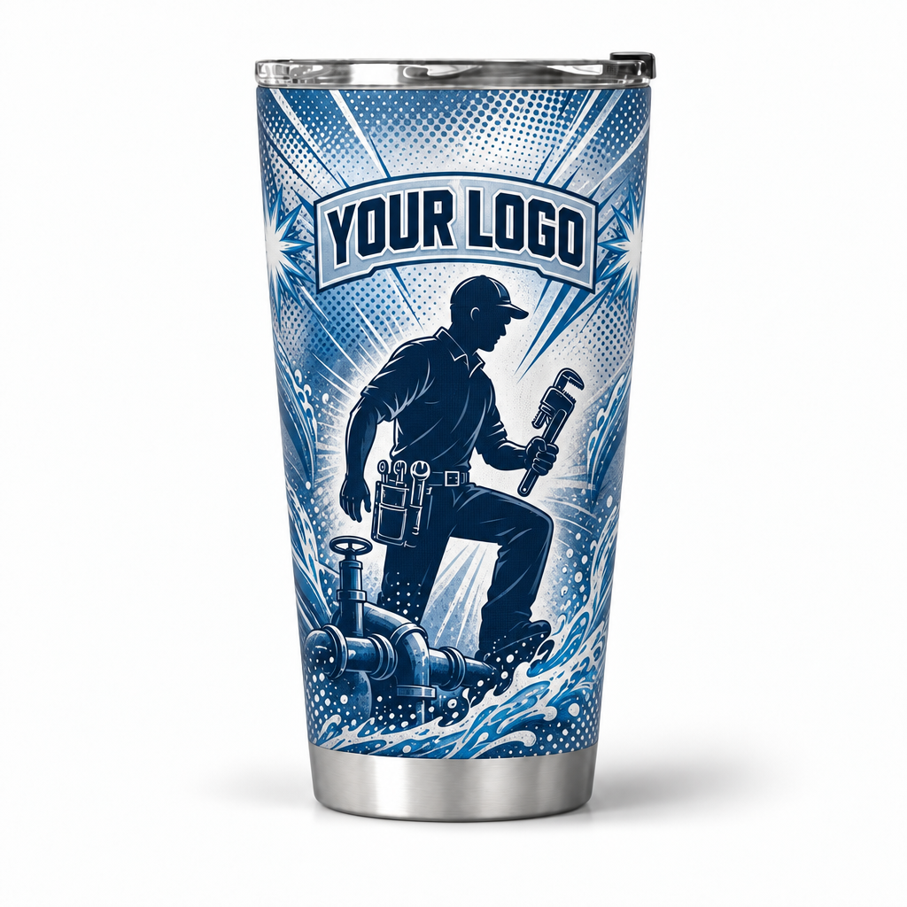 PLN007 personalized tumbler 20oz front product mockup