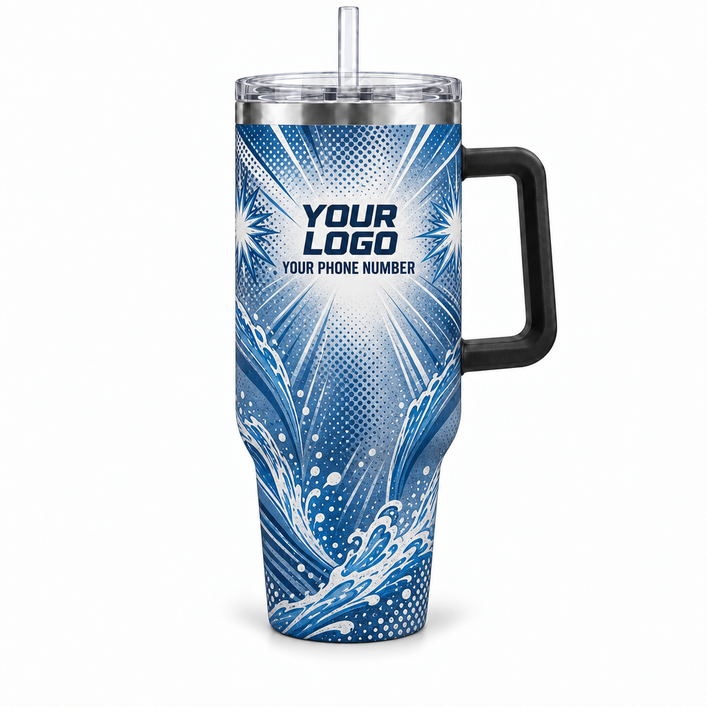 PLN007 personalized tumbler 40oz front product mockup