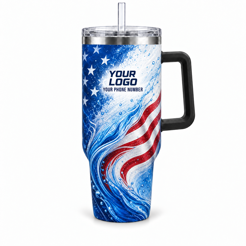 PLN009 personalized tumbler 40oz front product mockup