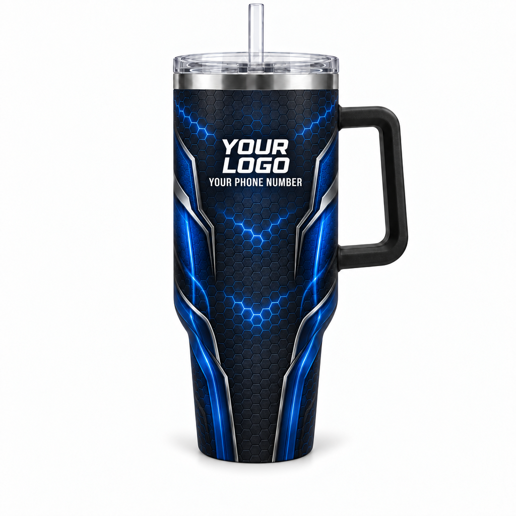 PLN014 personalized tumbler 40oz front product mockup