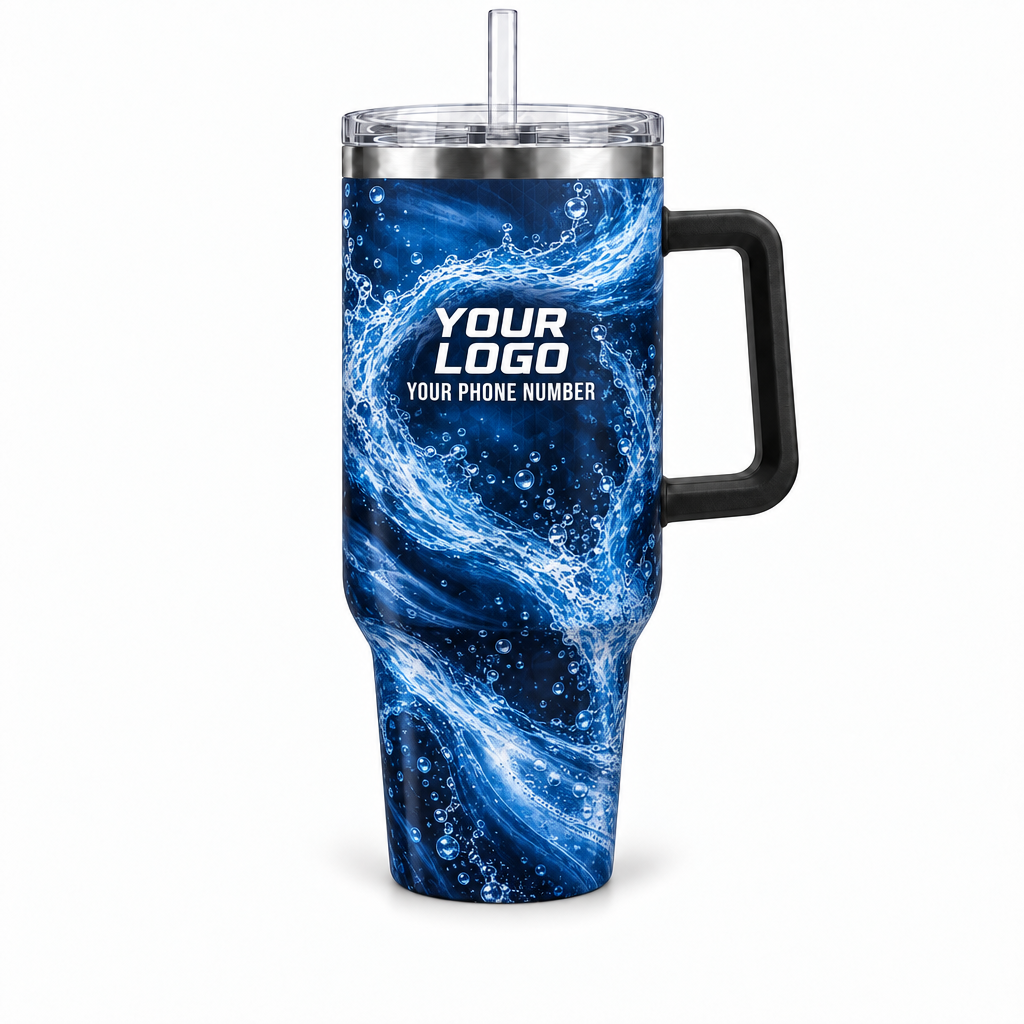 PLN017 personalized tumbler 40oz front product mockup