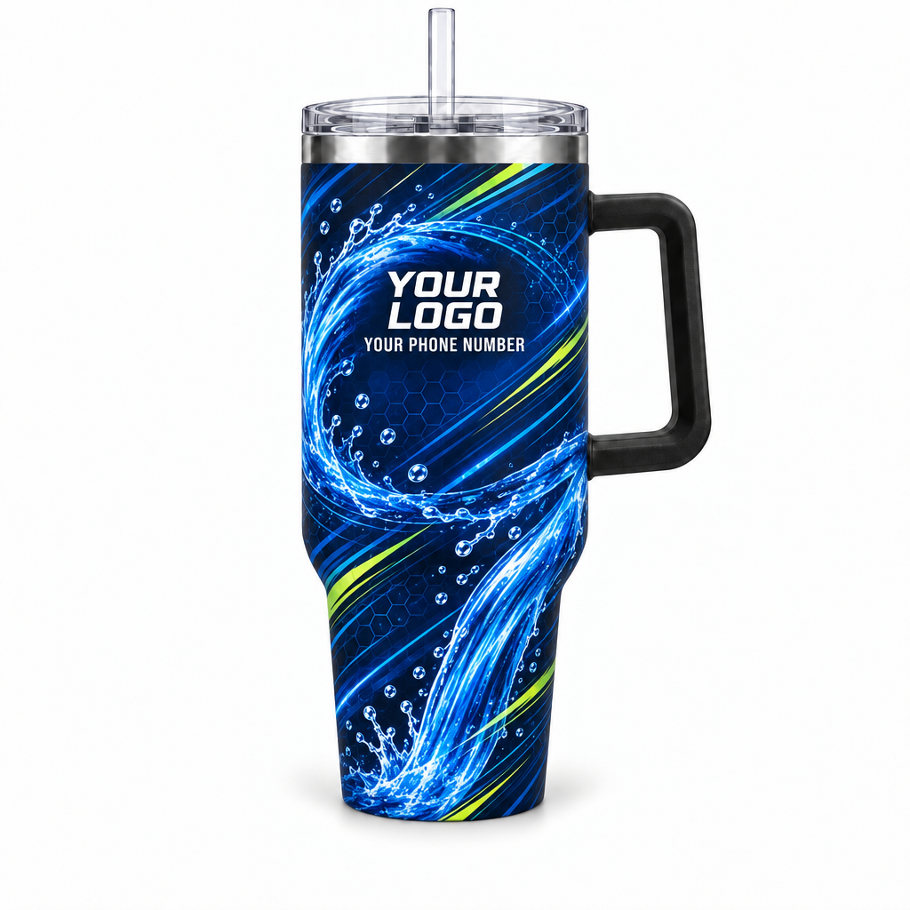 PLN018 personalized tumbler 40oz front product mockup